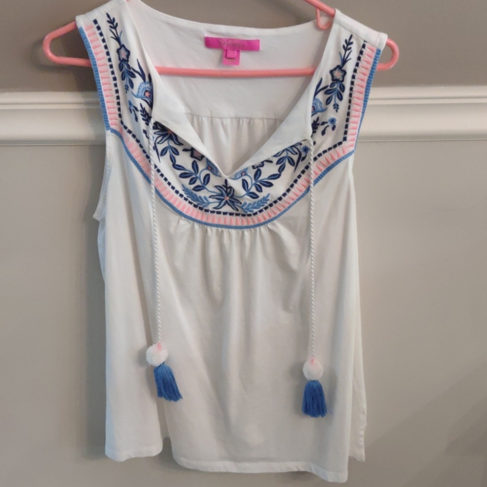 Lilly Pulitzer Embroidered Tank